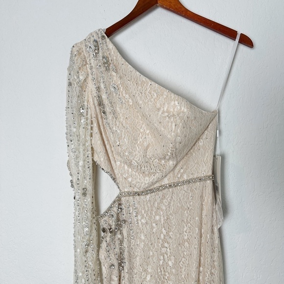 Mac Duggal Embellished One Shoulder Cut Out Gown - Picture 3 of 11